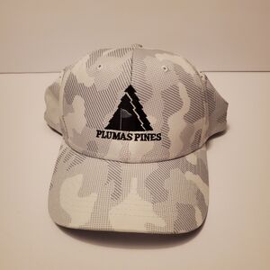Legendary Plumas Pines Golf Hat Camouflage Adjustable White Gray Snapback